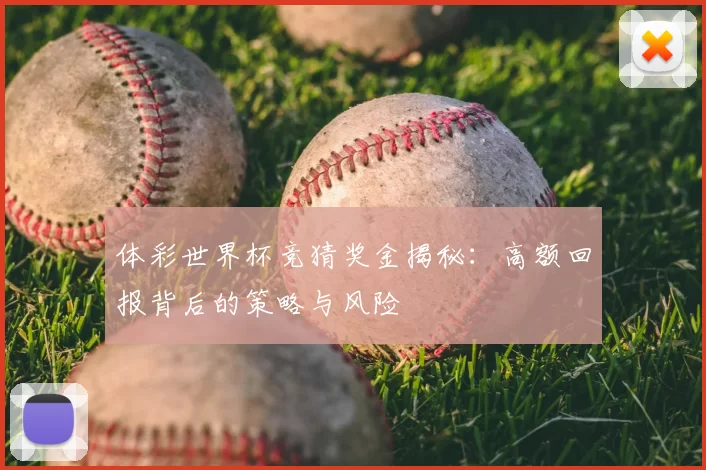 体彩世界杯竞猜奖金揭秘:高额回报背后的策略与风险