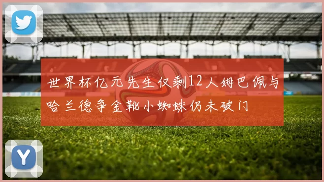 世界杯亿元先生仅剩12人姆巴佩与哈兰德争金靴小蜘蛛仍未破门